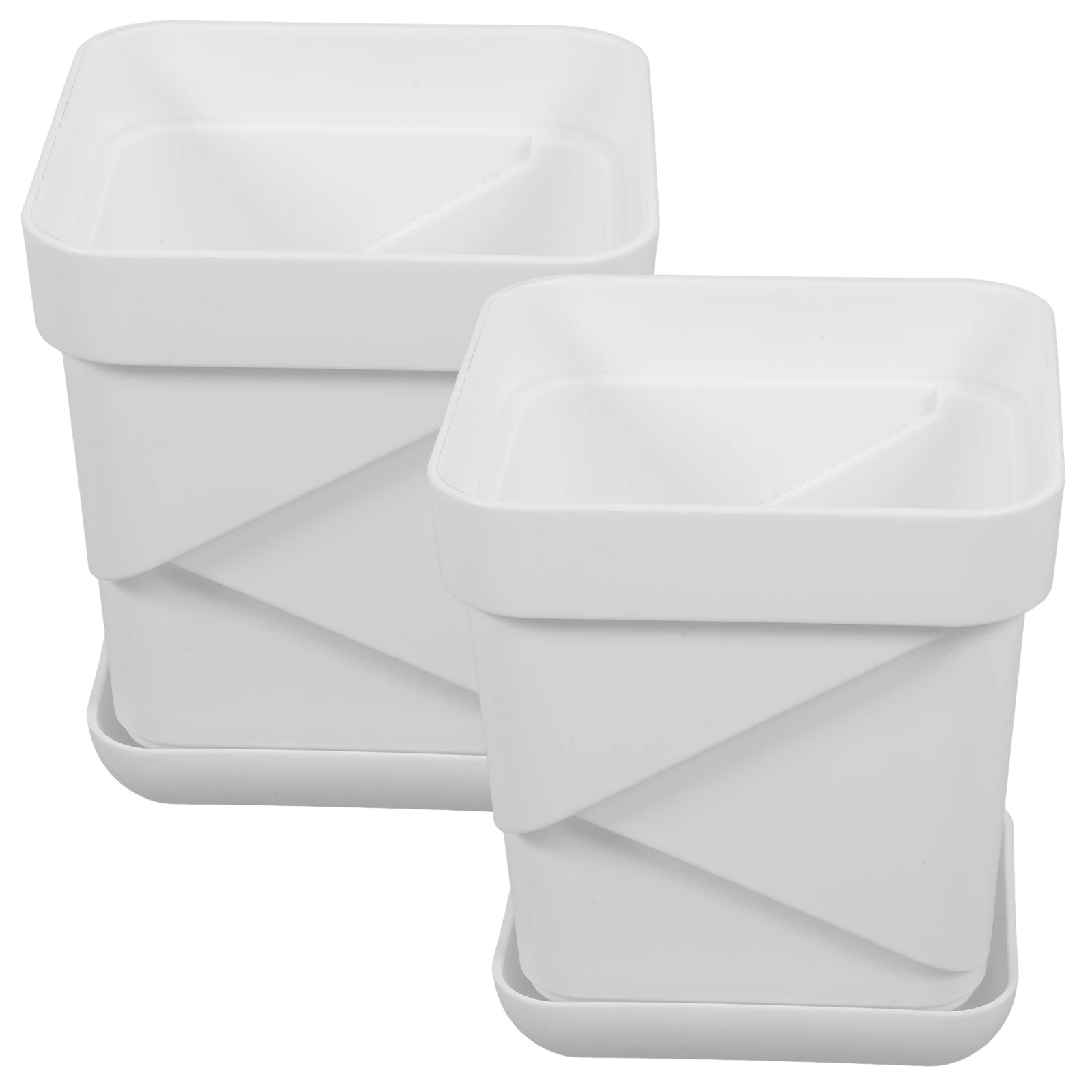 

2 шт. дышащие квадратные горшки для сочных цветов, пластиковые цветочные горшки, маленькие растения, садовый поднос, крытый и открытый цветочный горшок, основание