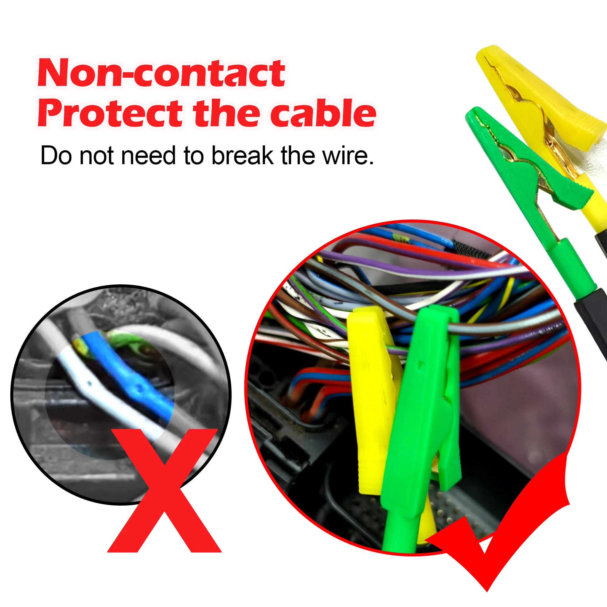 YAO WOYO Non-contact CAN BUS Tester Engineer Edition Reads Data Directly, Don't Need Breaking the Wire, Auto-recognize CAN-H & C