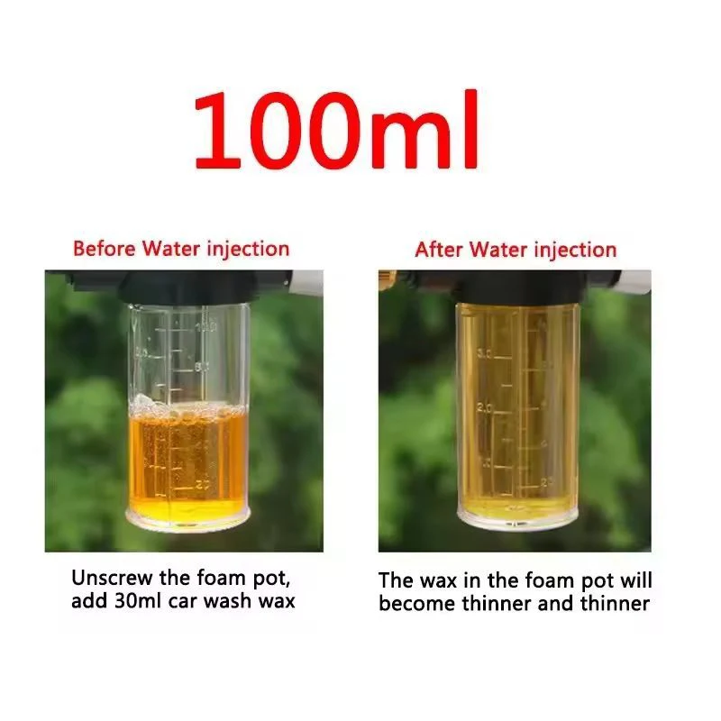 Car Wash Clean Foam Pot Variable Flow Controls 100ML Water Gun Foam Pot Household Cleaning Tools Garden Hose Accessories
