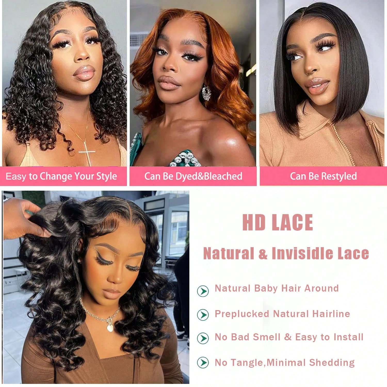 Peruca curta bob 13x6 hd peruca frontal do laço onda do corpo peruca de cabelo humano 13x4 laço frontal peruca brasileira humana para mulher 250% densidade