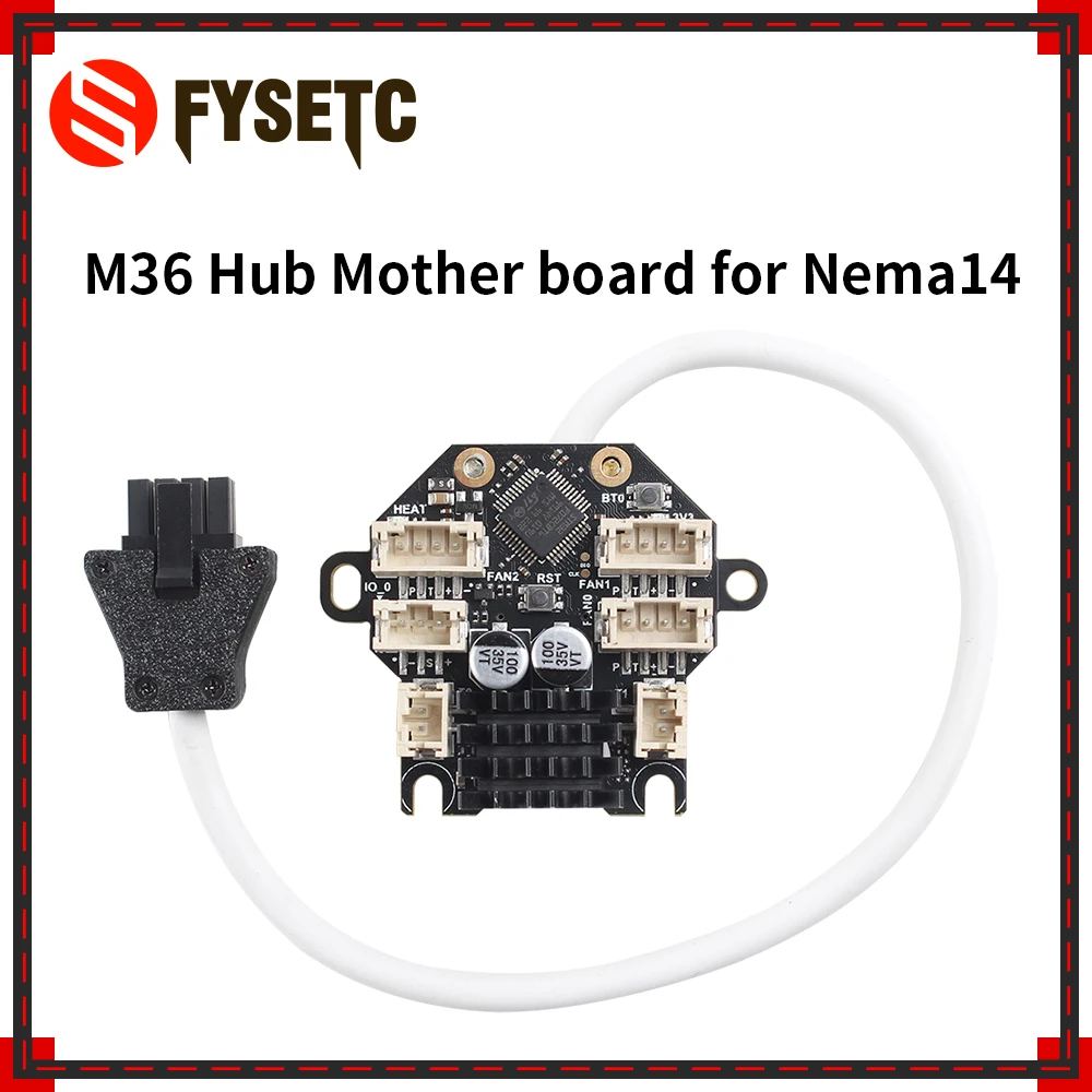 FYSETC M36 Hub Board for Nema 14 36 Stepper Motors Based on STM32F072 for Mini Stealthburner Onboard TMC2209/GC6609/ADXL345