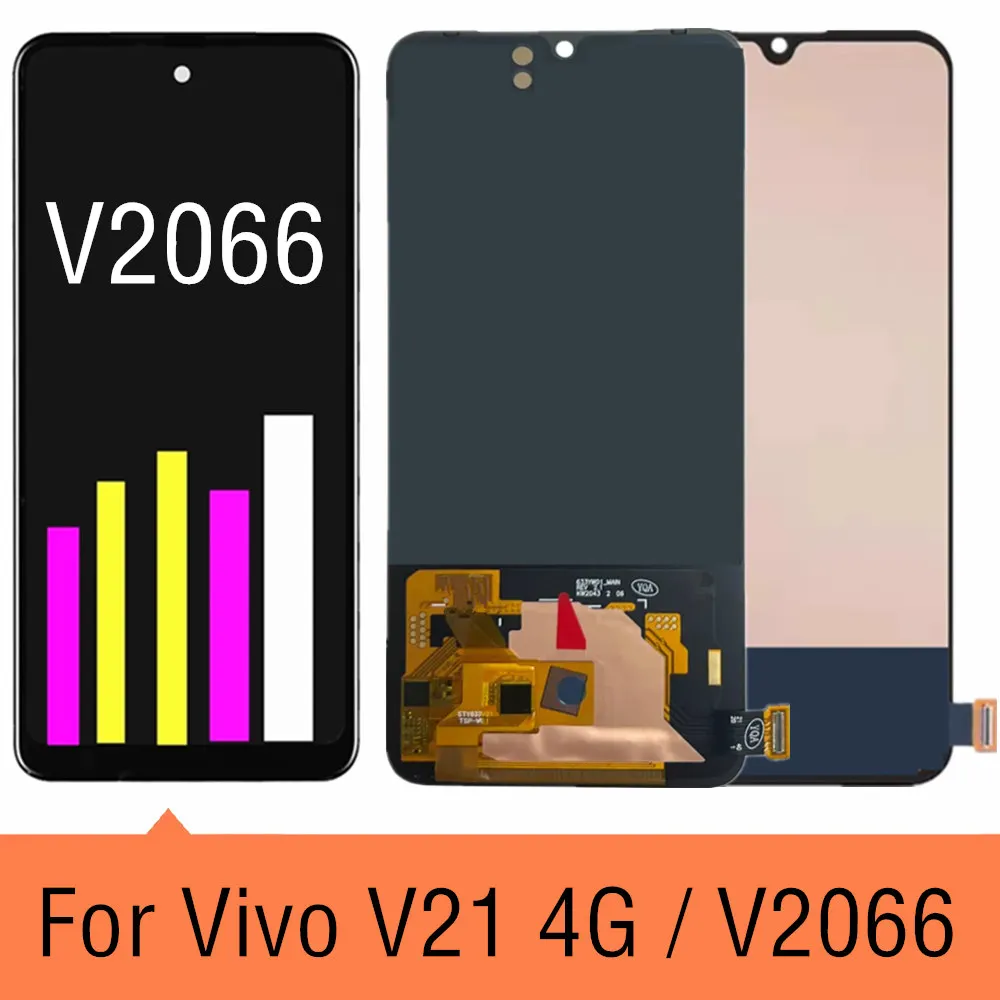 

6.44'' TFT LCD For Vivo V21 V2066 V2108 LCD Display Touch Screen Digitizer Assembly Replace For vivo V21 V2050 5G LCD