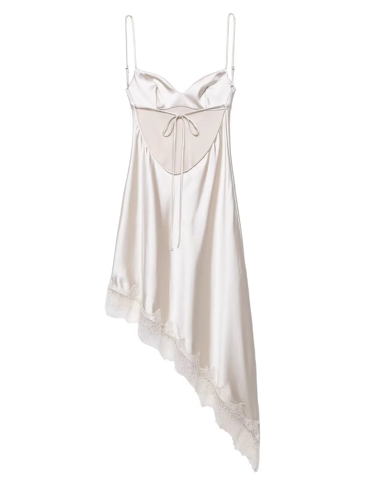 Ele Charm Women's New Autumn Dr Silk Satin Texture Strapl Gown Svel Home Wear Ele Sle No Brand Registered