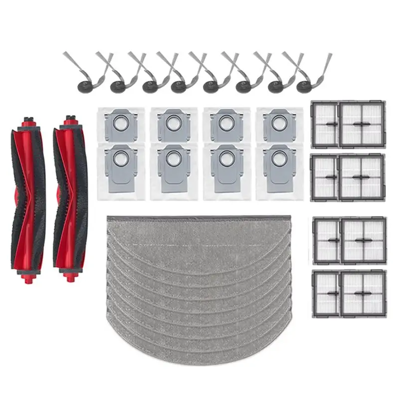 

Запасные части для Roborock Q10 X5/Q10 X5+ /Q10P/Q10P+ /Q10 PF/Q10 PF+ /Q8+ /Q8 Max Pro/Plus - Основная и боковые щетки, фильтры, салфетки для влажной уборки, мешки для сбора пыли.