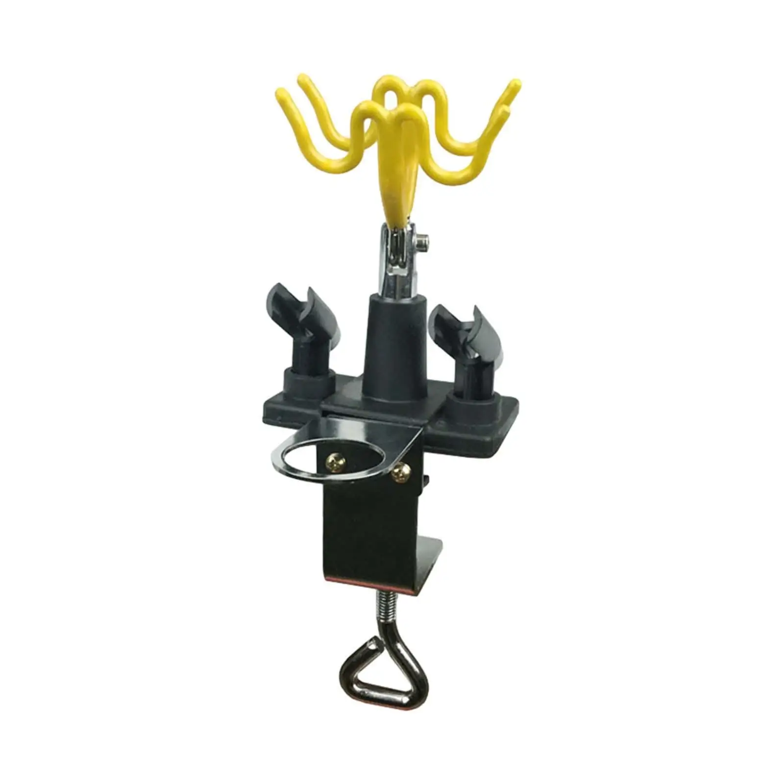 Secure Metal Airbrush Holder Clamp on Desk Stable Table Edge Stand Organizer Bracket for Model Painting Supplies view 2