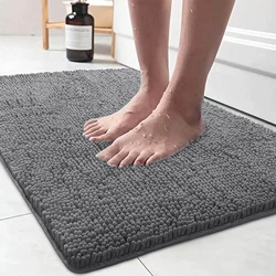 Luxury thicken Chenille Bathroom Anti Slip Bath Mat with Super Water Absorbent Bathroom Rug Entrance corridor foot mats carpet