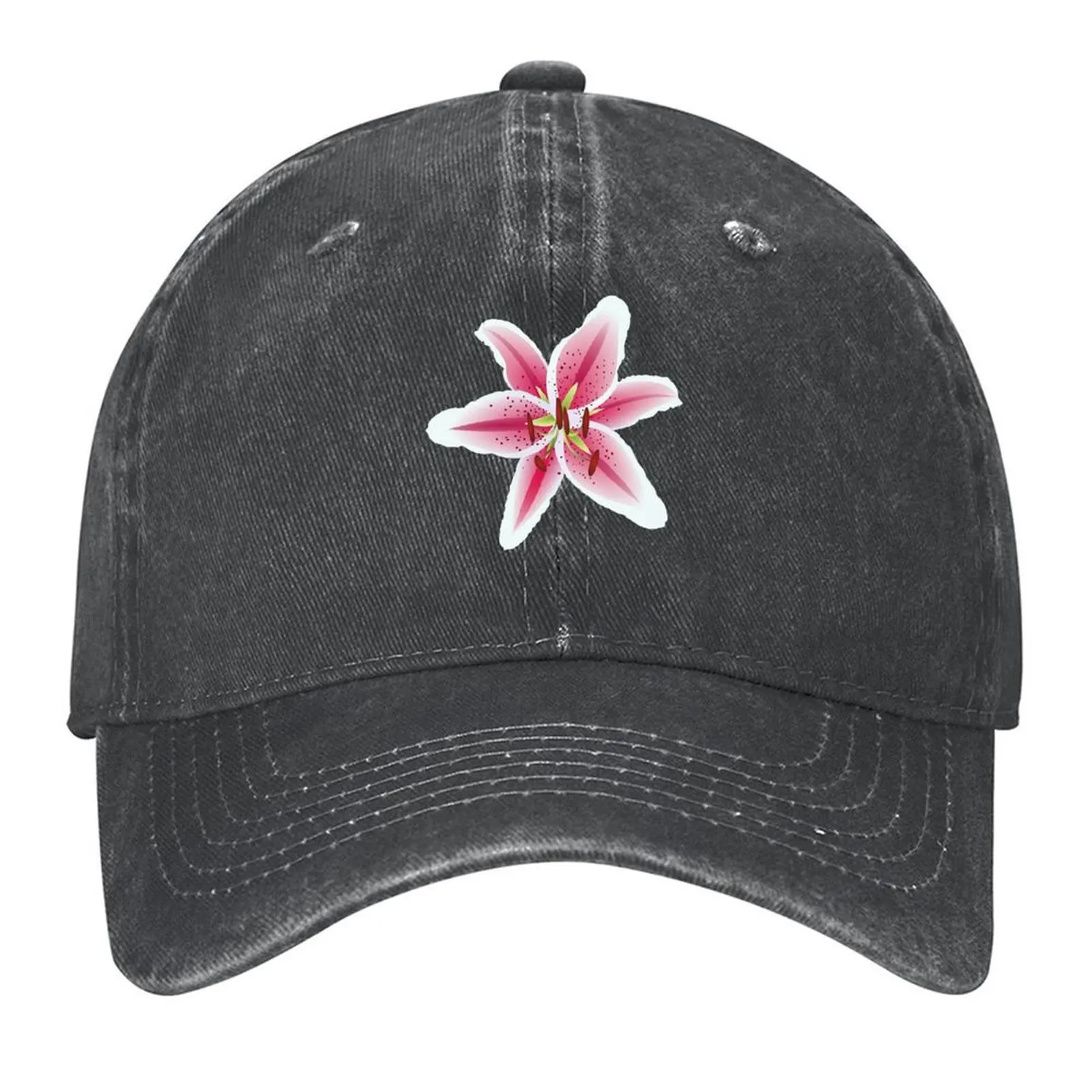 

Stargazer Lily Baseball Cap fun hats black Snapback Cap Hat Baseball Cap Man Women's
