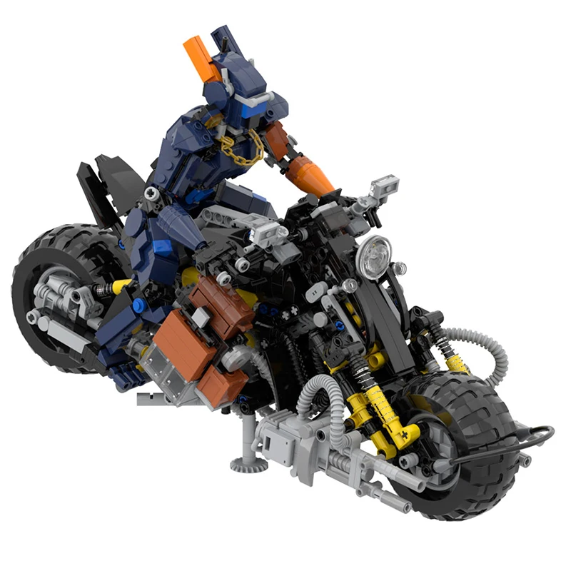 1212pcs Movie Chappied Motorcycle Building Blocks Assembly Characters and Motorcycle Bricks for Family and Friends Holiday Gifts