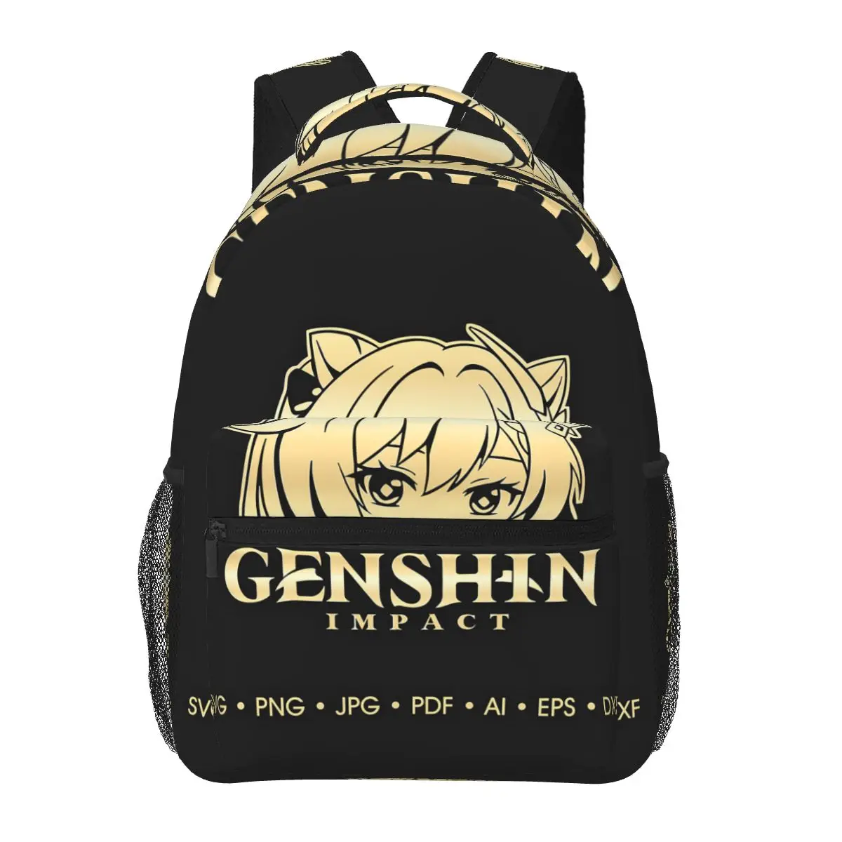 Genshin Impact Kawaii Games Character Cartoon Student Backpack School Bag Daypack for Boys Girls Fashion Bookbag Shoulder Bags