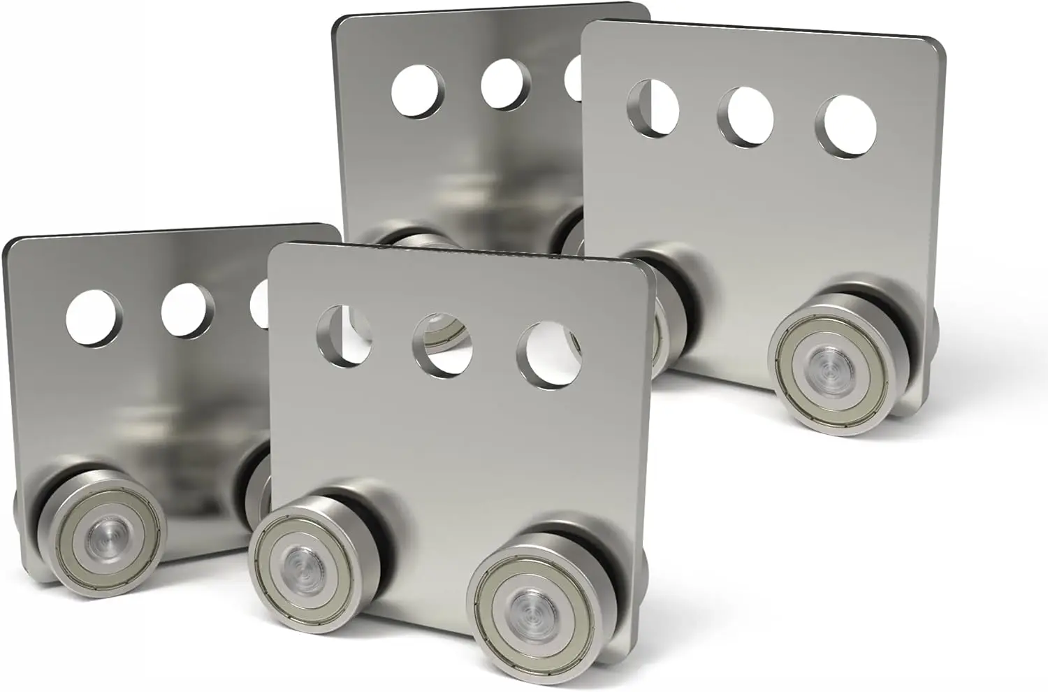 

4 Wheel Trolley Assembly for Strut Channel, Heavy Duty 600 lbs Capacity, Pack of 4