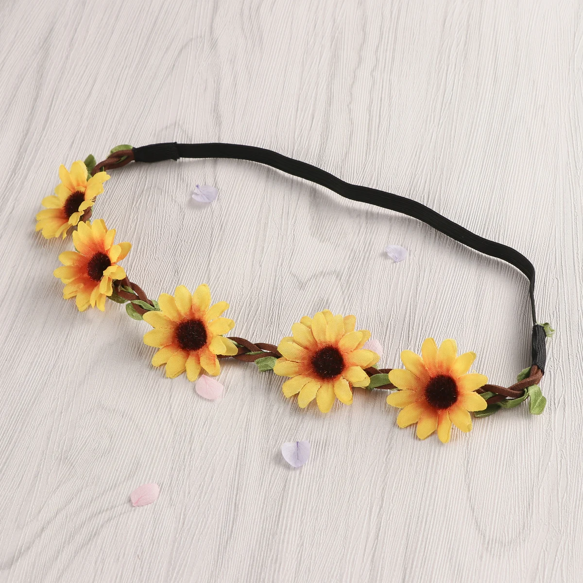 

Sunflower Headband Yellow Floral Crown for Women Girls Party Festival Boho Beach Wedding Hair Accessories Flower Wreath