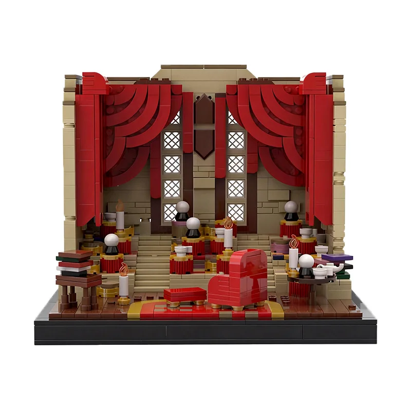 1241 pièces Blocs de construction modulaires personnalisables MOC Salle de divination du Professeur T de la Ville, Jouet créatif DIY pour garçon, Cadeau de Noël