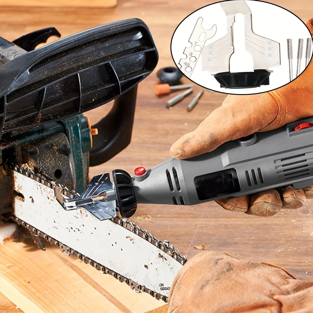 Electric saw sharpening kit - Electric chain polishing accessories kit - tool for saw teeth - Electric saw chain