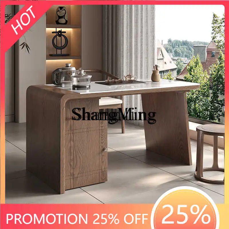 

FG good-looking new Chinese office tea solid wood furniture tea combination zen kung fu tea table chair