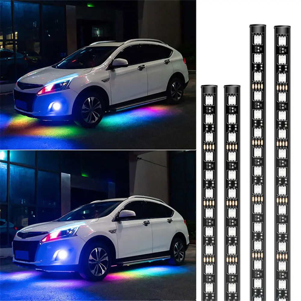 

Автомобильная RGB-лента, цвет мечты, 6 шт., Bluetooth, водонепроницаемая подсветка