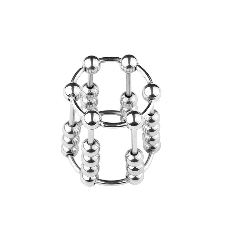 Stainless steel penile ring, wolf tooth set, foreskin, penis rehabilitation, six column bead wave movement, penis ring, SM