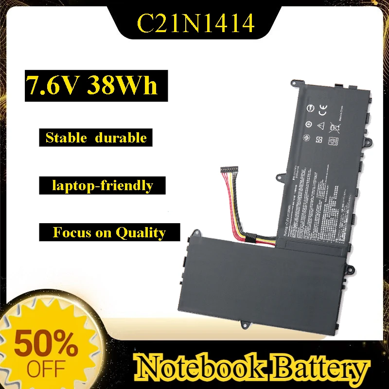 New C21N1414 Laptop Battery for ASUS EeeBook X205TA X205T F205TA 7.6V 38Wh Replacement Battery