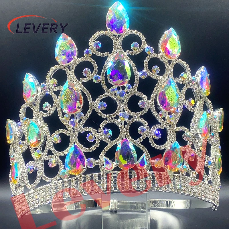 

Levery Luxury Elegant Crown Hair Tiara for Women Party Rhinestone Bridal Crown New Hair Jewelry Wedding Pageant Accories