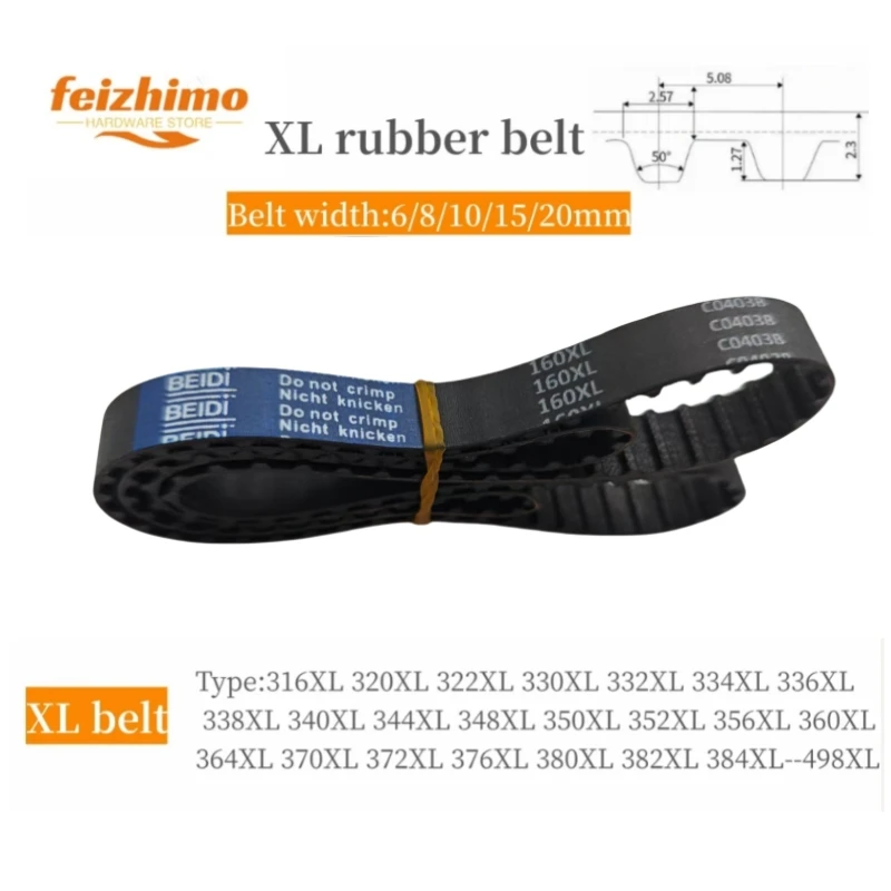 

XL High Torque Rubber Timing Belt Width 6/8/10/15/20mm Model number 316XL 320XL 322XL 330XL 332XL 334XL 336XL 338XL 340XL--498XL