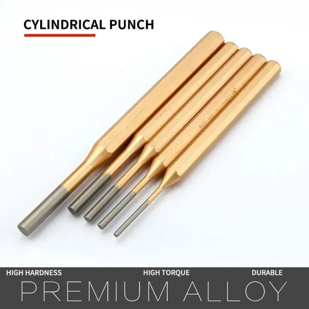 High Hardness Cylindrical Alignment Punch Machinery Maintenance Wear-resistant Center Pin Punch Anti-slip Solid