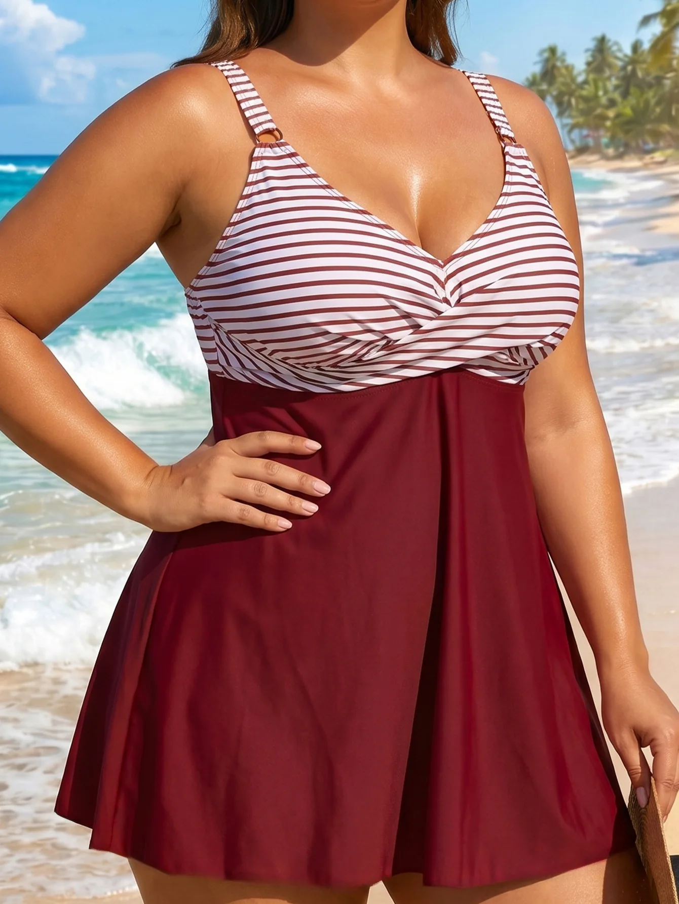 Traje de bano tropical para playa y piscina