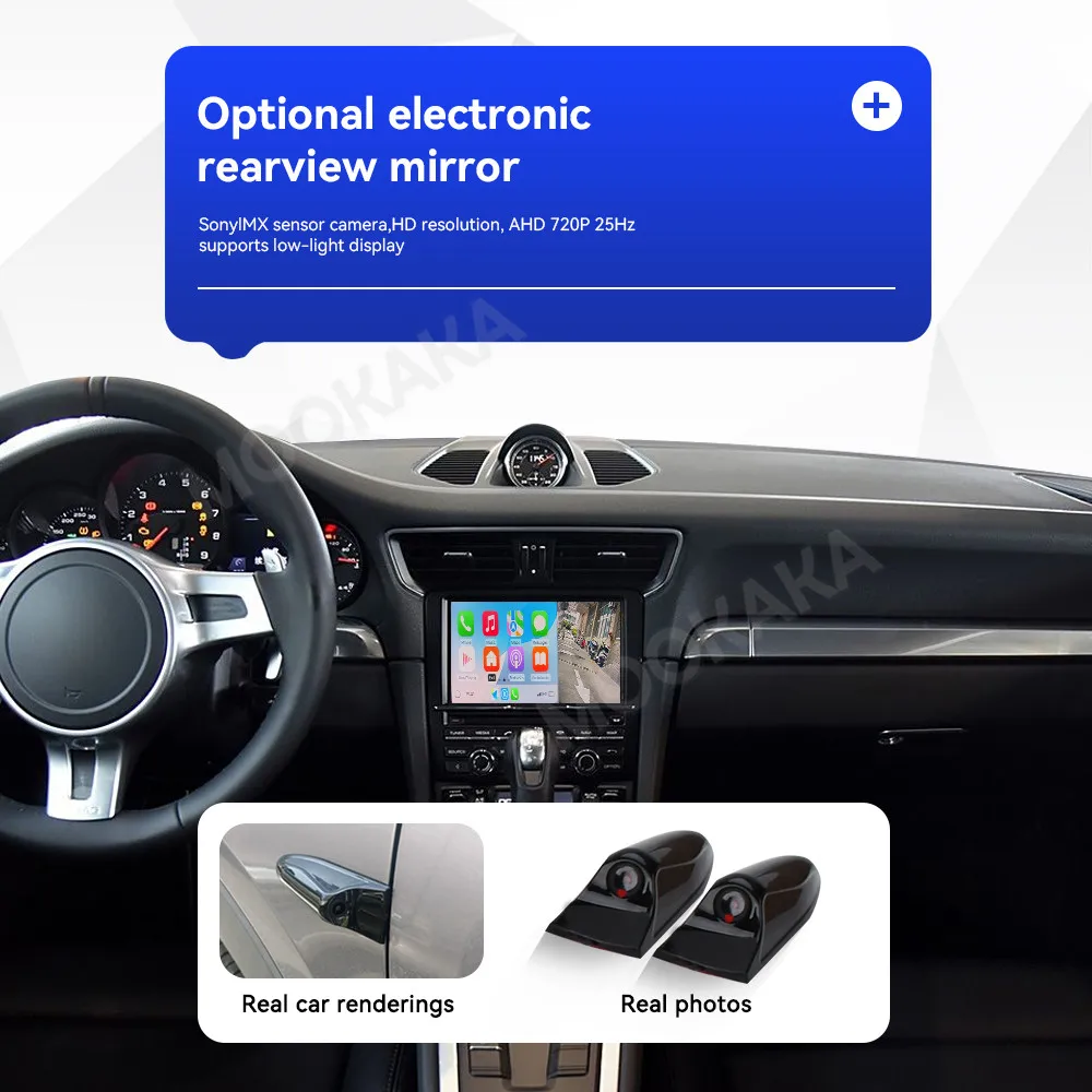 Android Auto Wireless CarPlay Decoder Supported Video Camera For Porsche Pananera macan Cayenme 911 Cayman 2011~2016