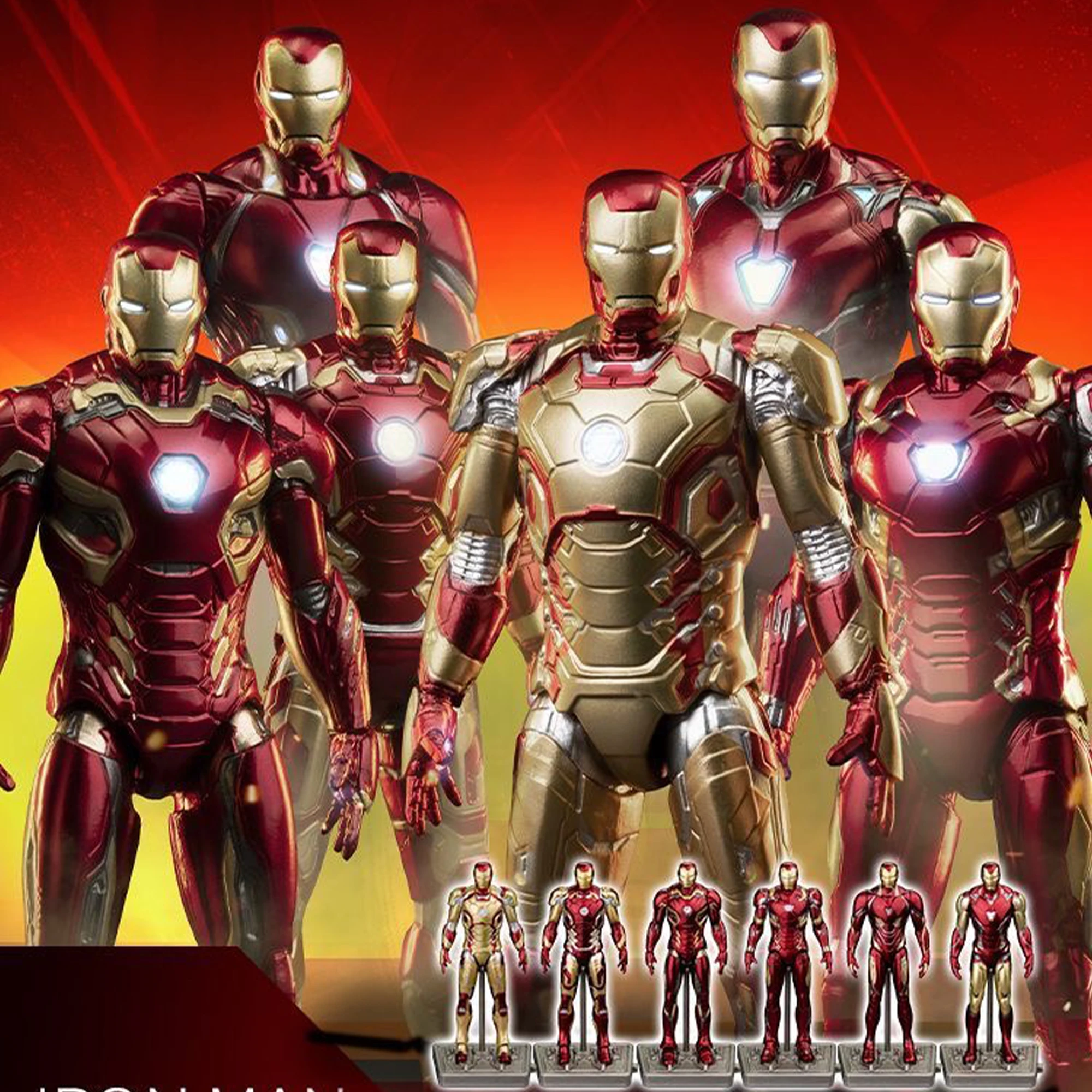 ZD Iron Man Series Toys Movie Action Figure MK1 MK2 MK3 MK4 MK5 MK6 MK7 Ironman Figure Action Collect Dolls Boys Birthday Gift