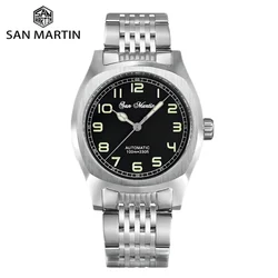 San Martin New Military Style Men Mechanical Watch PT5000 Automatic Sapphire Glass Relogio Masculino Waterproof 10Bar SN0026AG