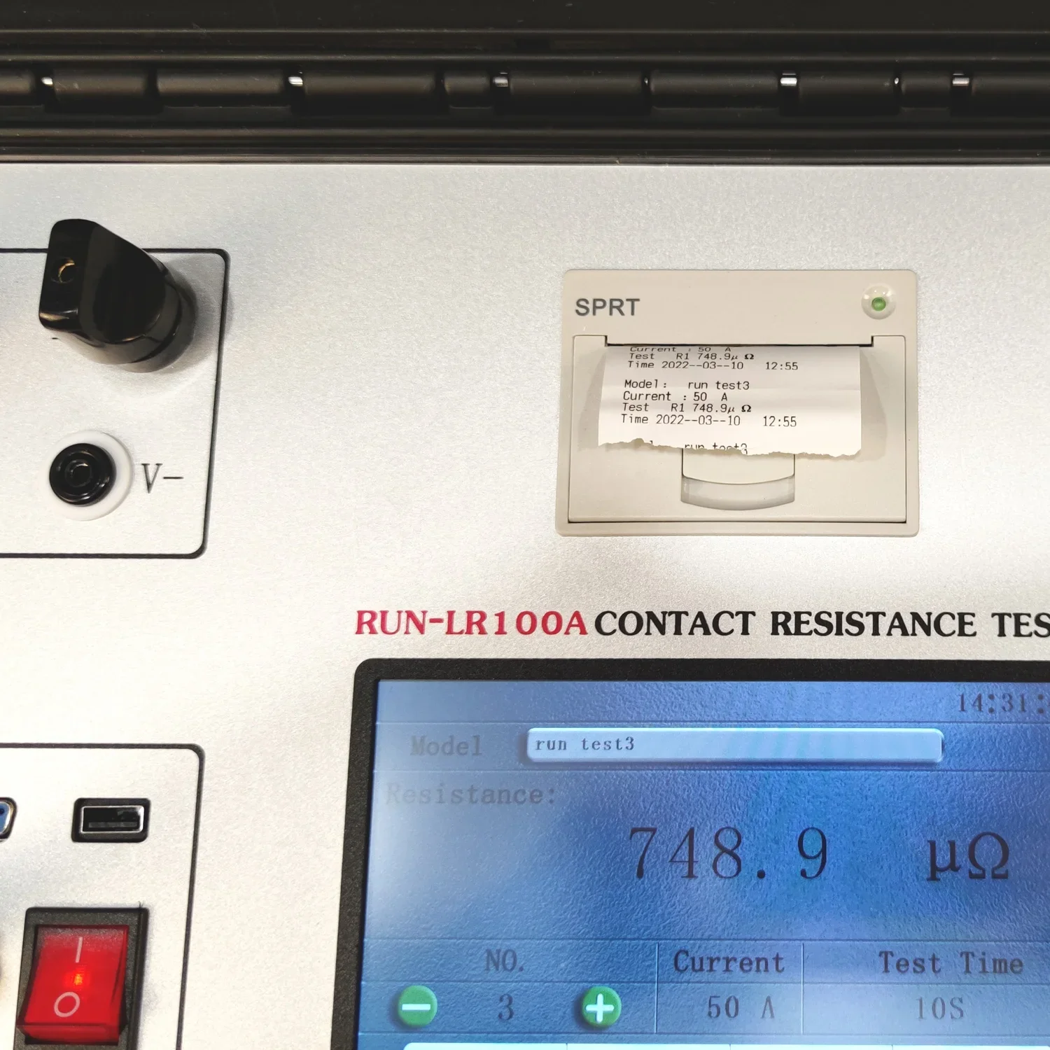 100A Kontakt Leistungsschalter Widerstand Messgerät 100A Schleifenwiderstandstester Kontaktwiderstandstester