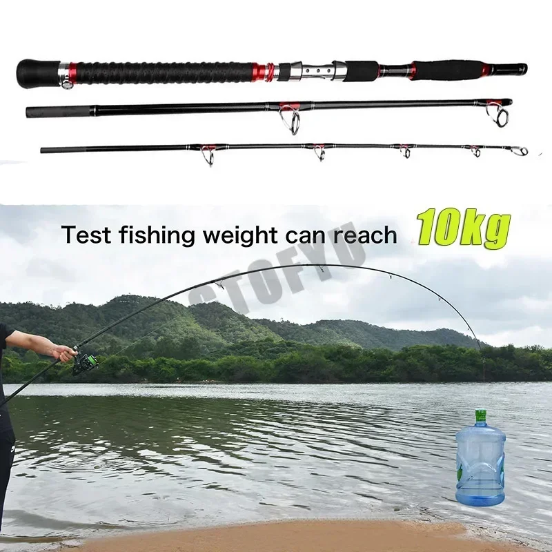 Telescopic Portable Fishing Boat Rod Lure Rod 1.8m 2.1m Strong Trolling Rod Carbon Hard Fast Surf Fishing Rods Travel Pole New