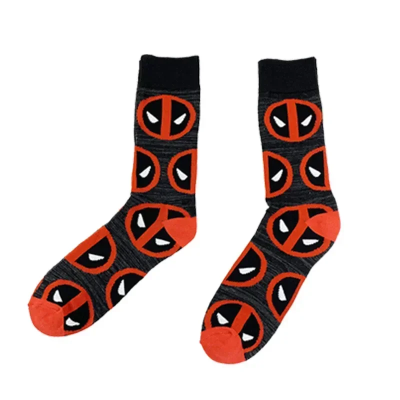 Superhero Deadpool Socks Adult Wade Winston Wilson Anime Fashion Stocking Cosplay Prop Accessories Cotton Socks Halloween Gifts