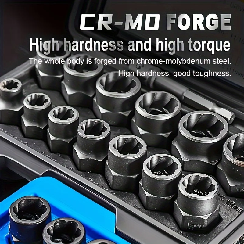 14 PCS Impact Bolt Nut Remover Set,3/8\