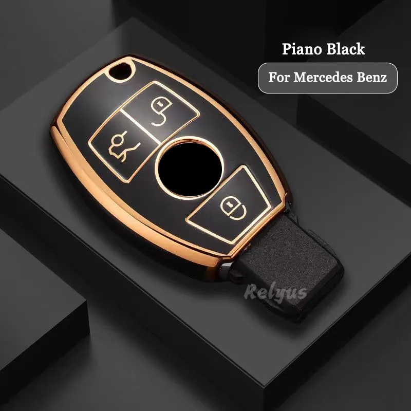 Soft TPU Car Remote Key Case Cover Shell for Mercedes Benz A B C E R Class GLS GLA GLK GLC CLS CLA AMG W204 W205 W212 W463 W176