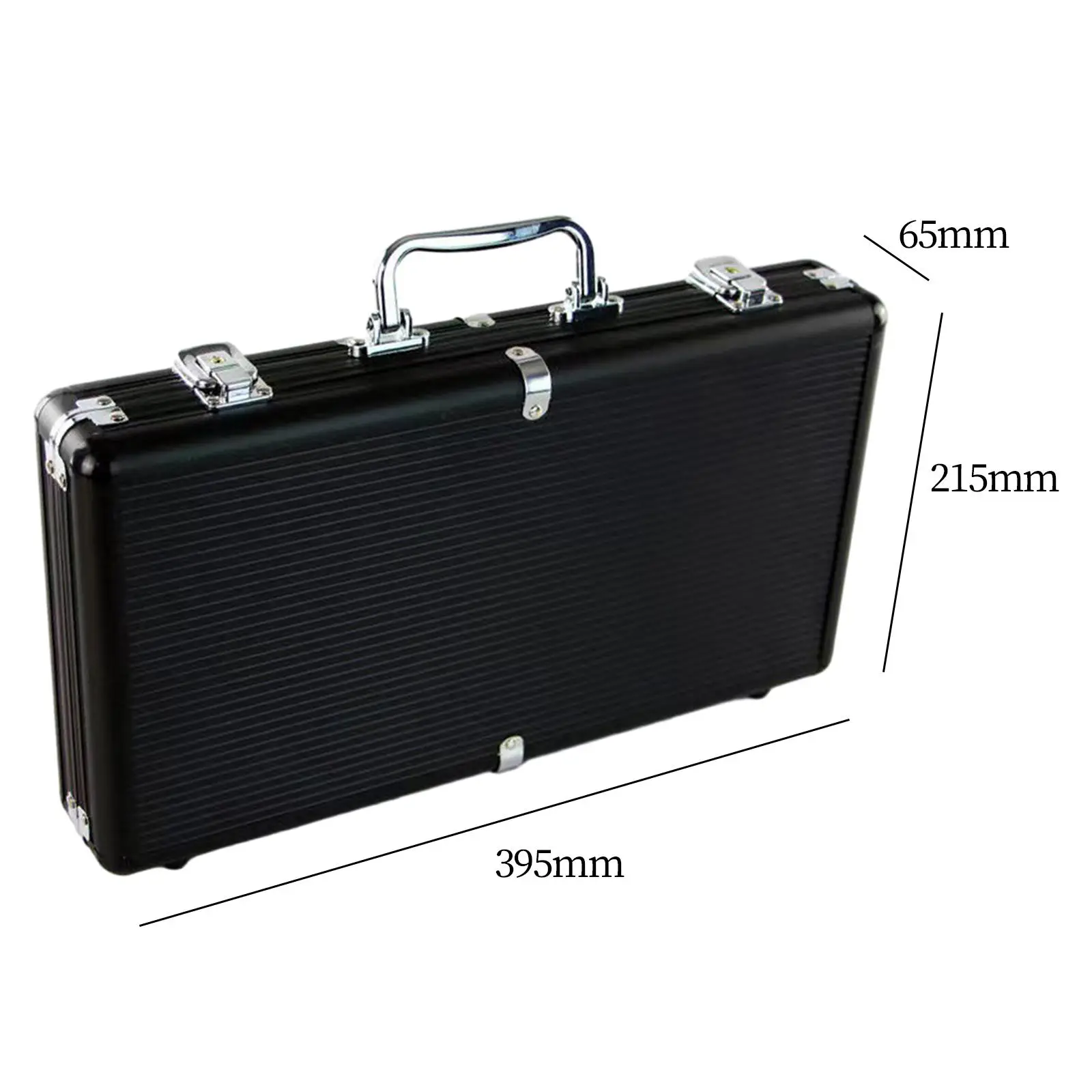 Chip Carry Case Playing Games with Lock Portable with Handle Aluminum Alloy Chip Set Box for Household Travel Dealer Men Women