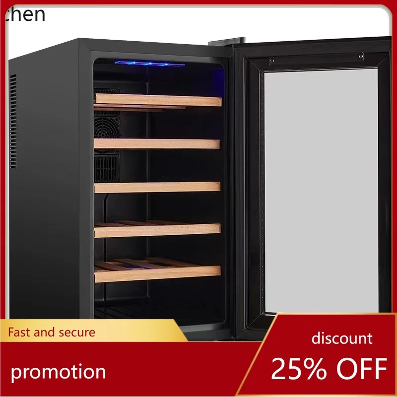 

HXL 18-Pack Red Wine Constant Temperature Wine Cabinet Refrigerator Electronic Air Cooling Refrigerated Cabinet