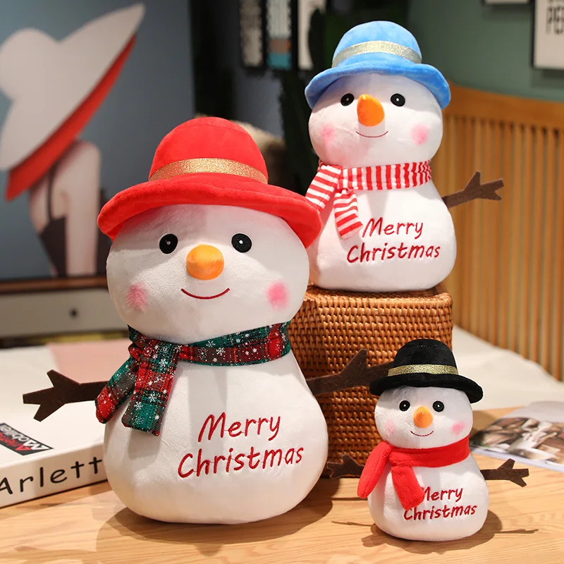 1pc 25/35/45CM Christmas Snowman Plush Toys Doll Home Decor For Baby Kids Girls Birthday Christmas Gift