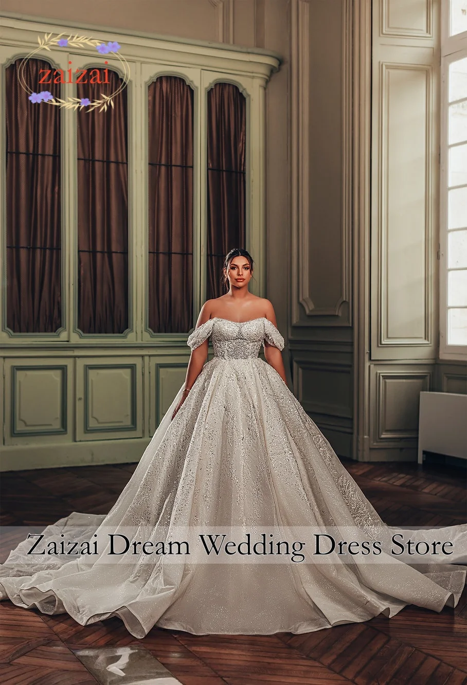 Maßgeschneidertes Luxus-Hochzeitskleid ohne Ärmel, schulterfrei, mit Applikationen, Ballkleid, Prinzessinnen-Brautkleid, Vestido De Noiva