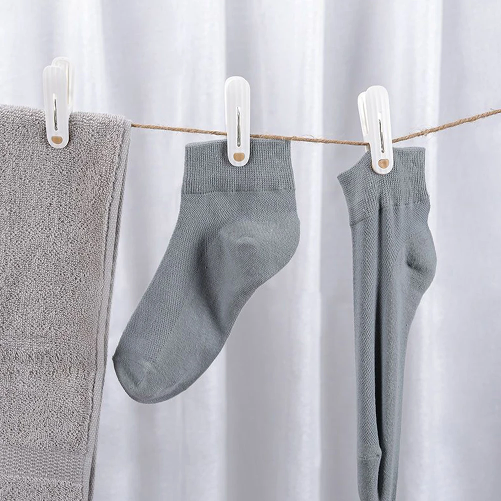 

24Pcs Plastic Windproof Quilt Clips Multipurpose Clothes Drying Clamps for Bedsheets Towels Socks Sturdy Household Clips