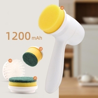 2024 New Electric Cleaning Brush 1200mAh Kit Handheld Portable Pot Utensil Clean Equipment for Kitchen Bathroom Toilet Washbasin