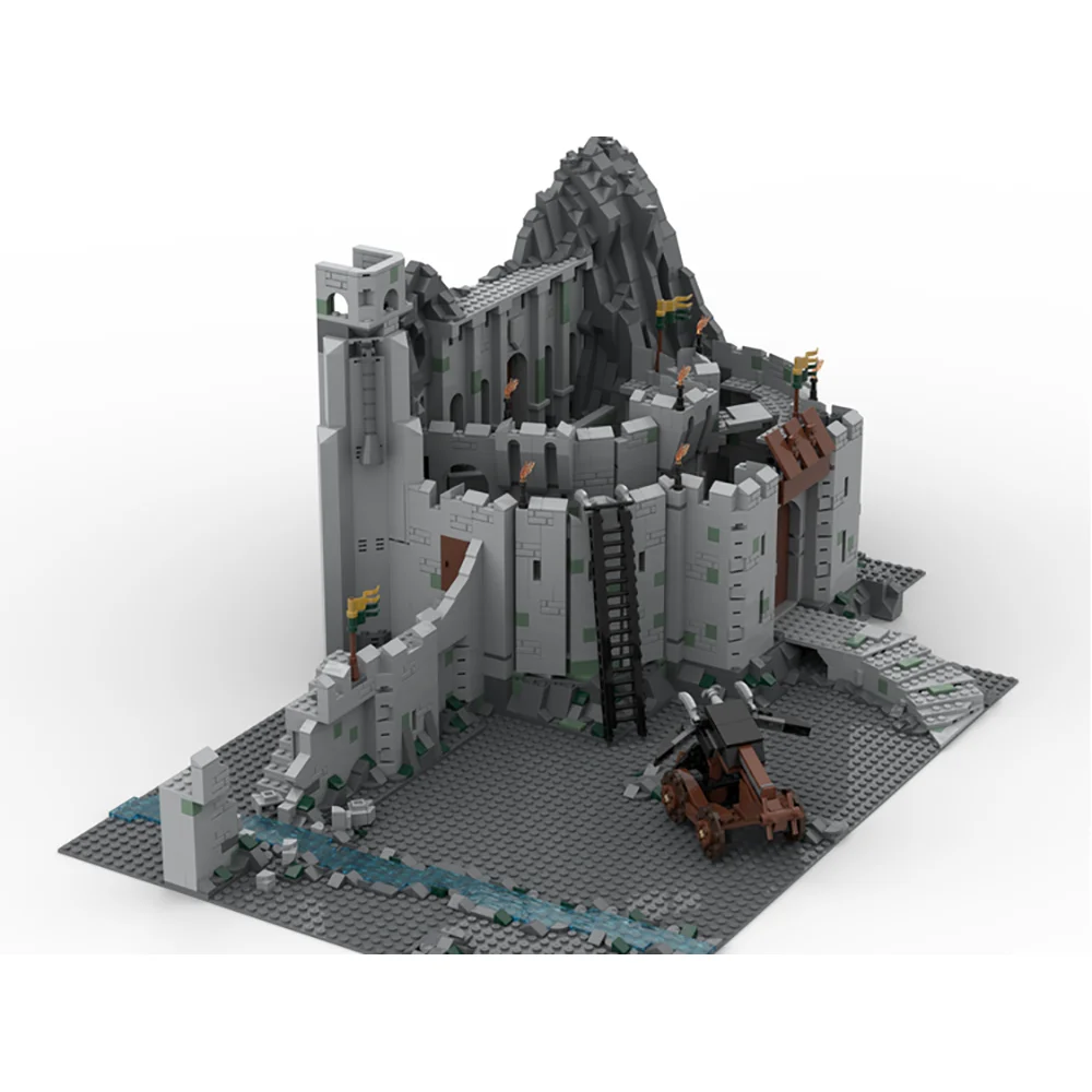 3126PCS MOC Castle Architectural Movie Scene Middle Ages  Model Helm\'s Deep Assembly Buildina Block Tov Children\'s Gift