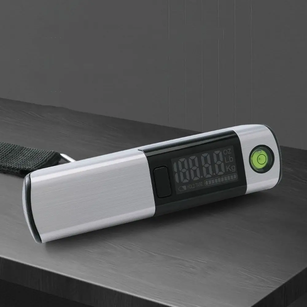 50Kg/110Lb Hand Luggage Scale LCD Digital High-Precision Luggage Weigher with Tape Measure Mini Hook Weighing for Home