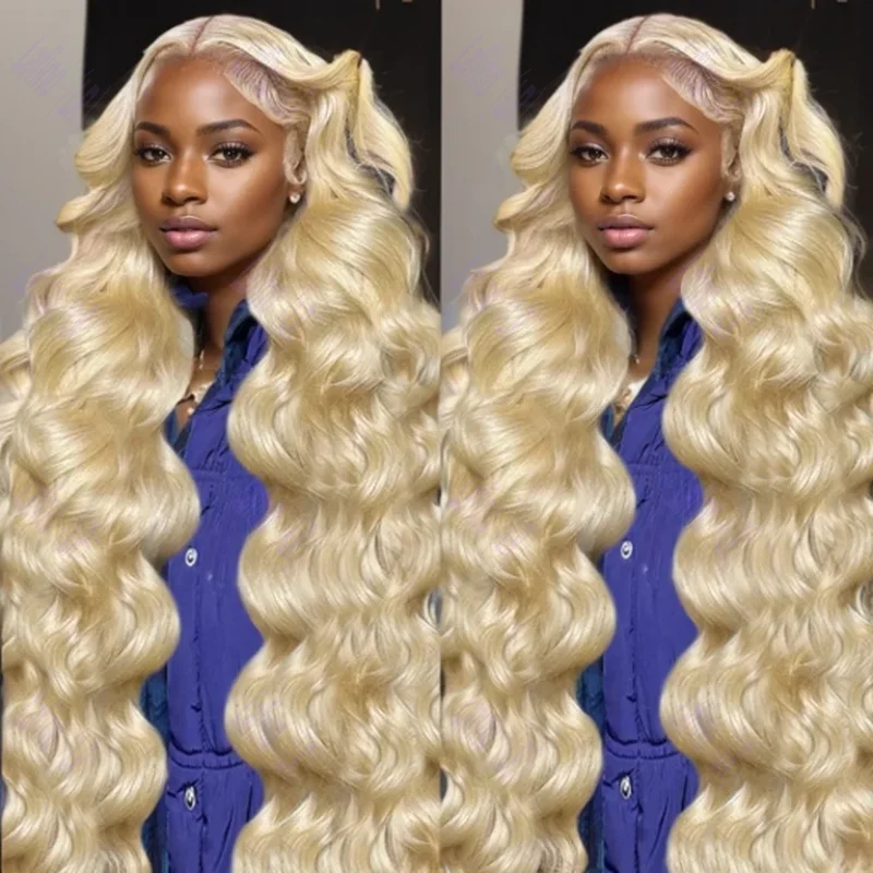 Transparent Lace 100% Hoeny Blonde 613 Brazilian Colored Human Hair Wigs Body Wave 13x6 Frontal Cheap Colored Wig For Women