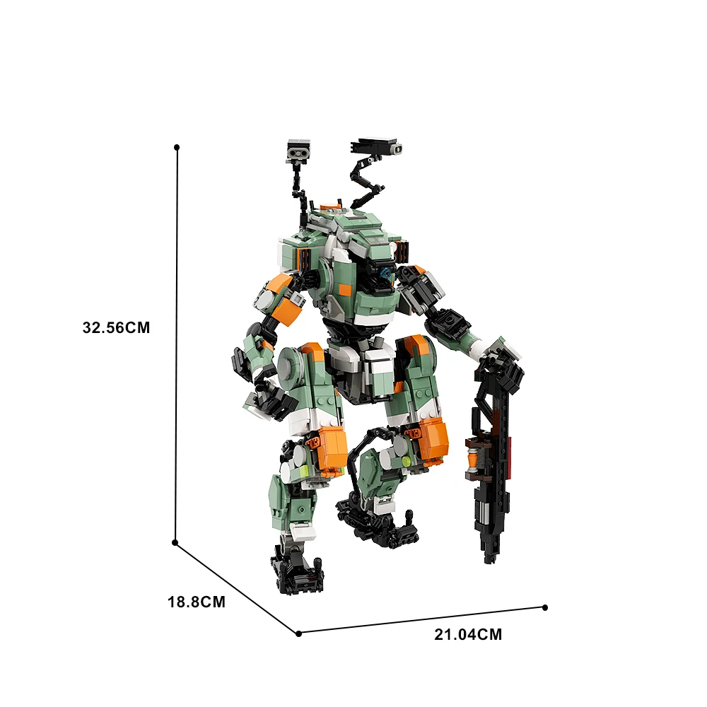 Klocki konstrukcyjne Gobricks MOC klasy Vanguard Titan od Titanfall 2, kreatywny ekspert, mechaniczna gra, klocki, zabawki, robot ekspertów dziecięcych