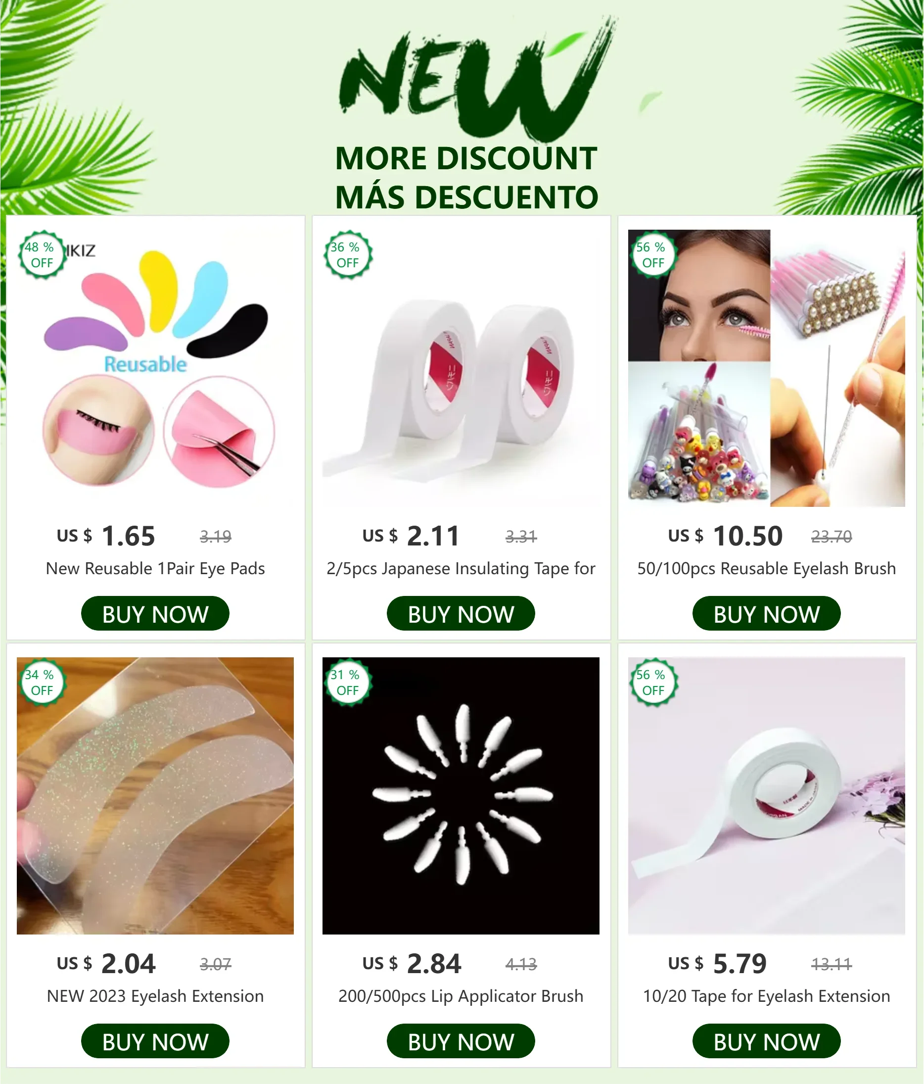 2/3/5/6/10 Stück japanisches isolierendes Vliesband aus Papier, Wimpernband für Wimpernverlängerung, fusselfrei unter den Augen, atmungsaktiv – Detail 1