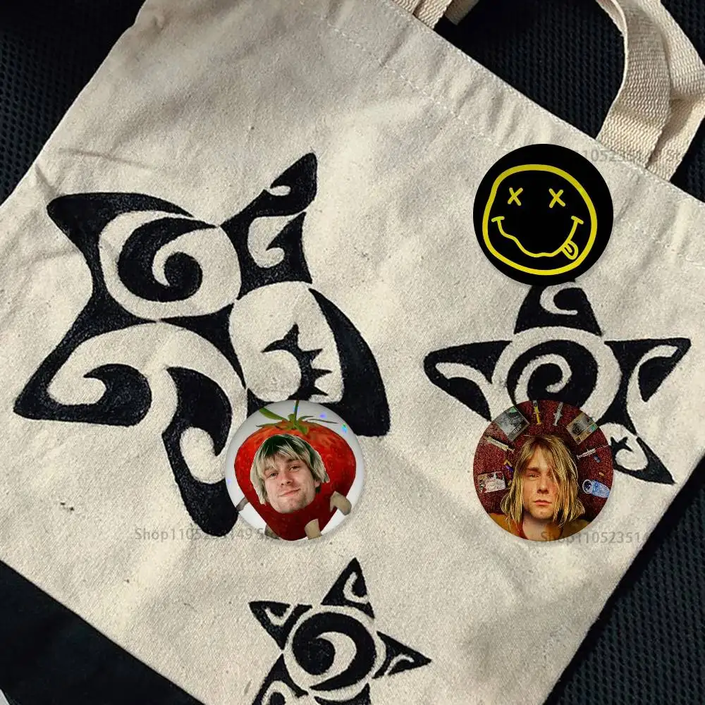 Band N-Nirvana 32/44/58mm Handmade Pins Round Brooch Badge Backpacks Clothes Jewelry Gifts view 2