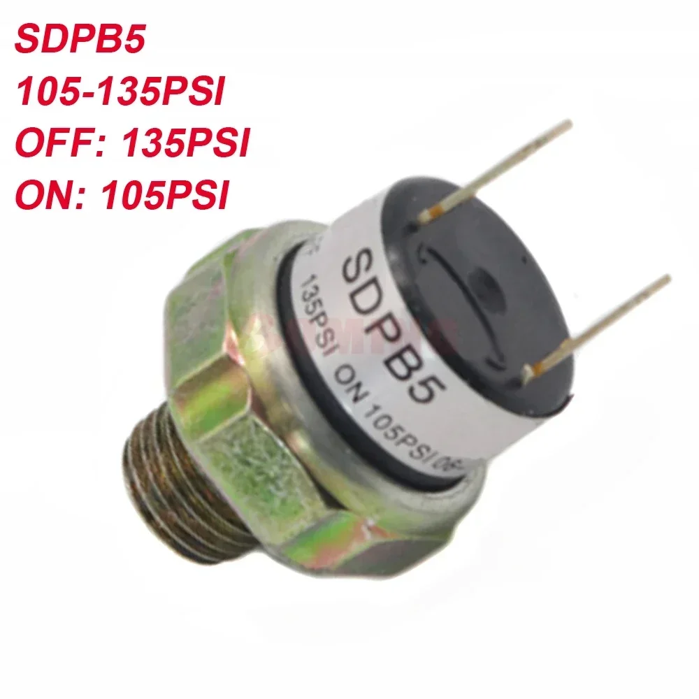 New Car Air Compressor Pressure Control Switch Tank Mount Thread Valve OFF 135PSI ON 105PSI For Train Horn 105-135PSI SDPB5