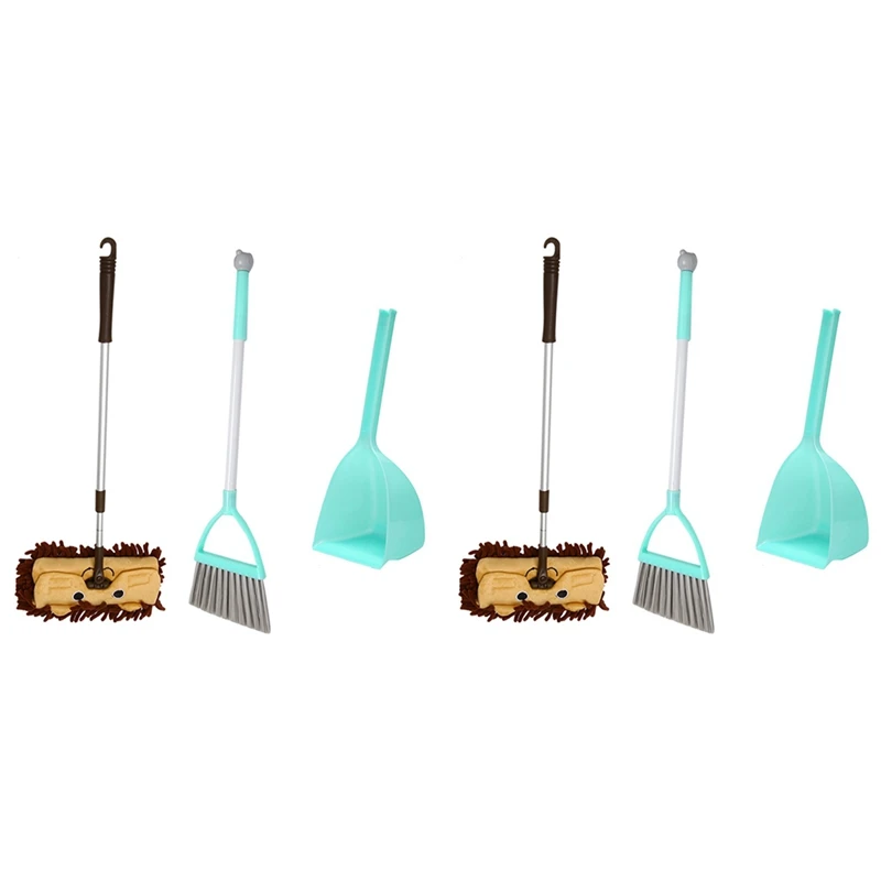 Mini Housekeeping Cleaning Tools Set For Children,6Pcs Include Complete Adorable Small Mop, Small Broom