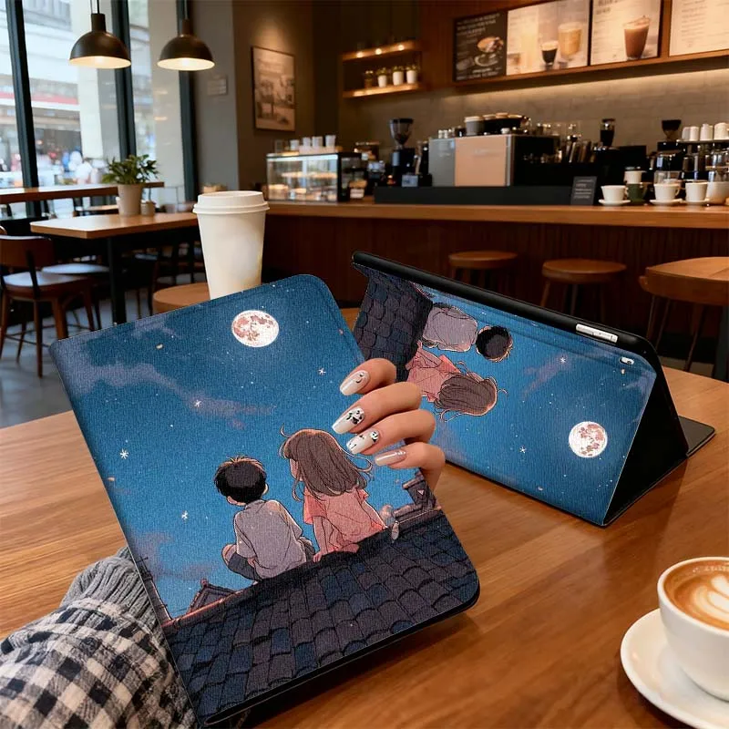 

Cartoon cute couple pattern For Xiaomi Redmi Mi Pad 4 5 6 6s 7 8 SE Pro 2 11 Plus Max 12.4 11 11.2 12.5 8.7 inch Tablet Case