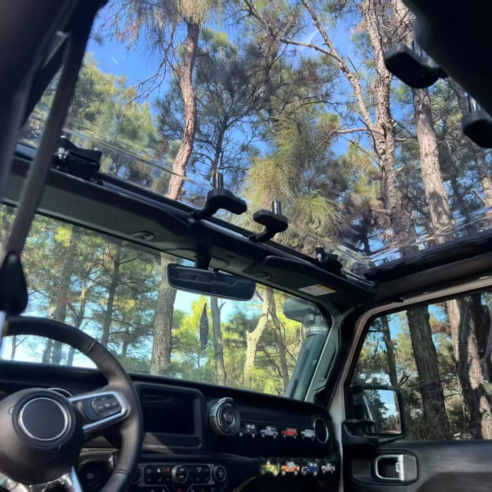 JL9060 Transparent Car Ceiling Transparent Sunroof for Wrangler JL2018++ JT2020++ 2