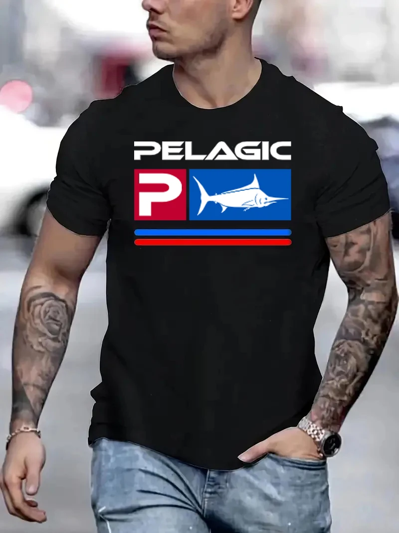 

2024, Pelagic, рыболовная рубашка с коротким рукавом, защита от УФ лучей, Мужская Уличная камуфляжная Влагоотводящая Джерси, Pelagic, одежда для рыбалки, Топ